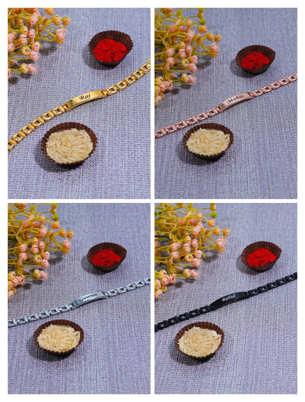 Personalized Engravable Name Rakhi Bracelets