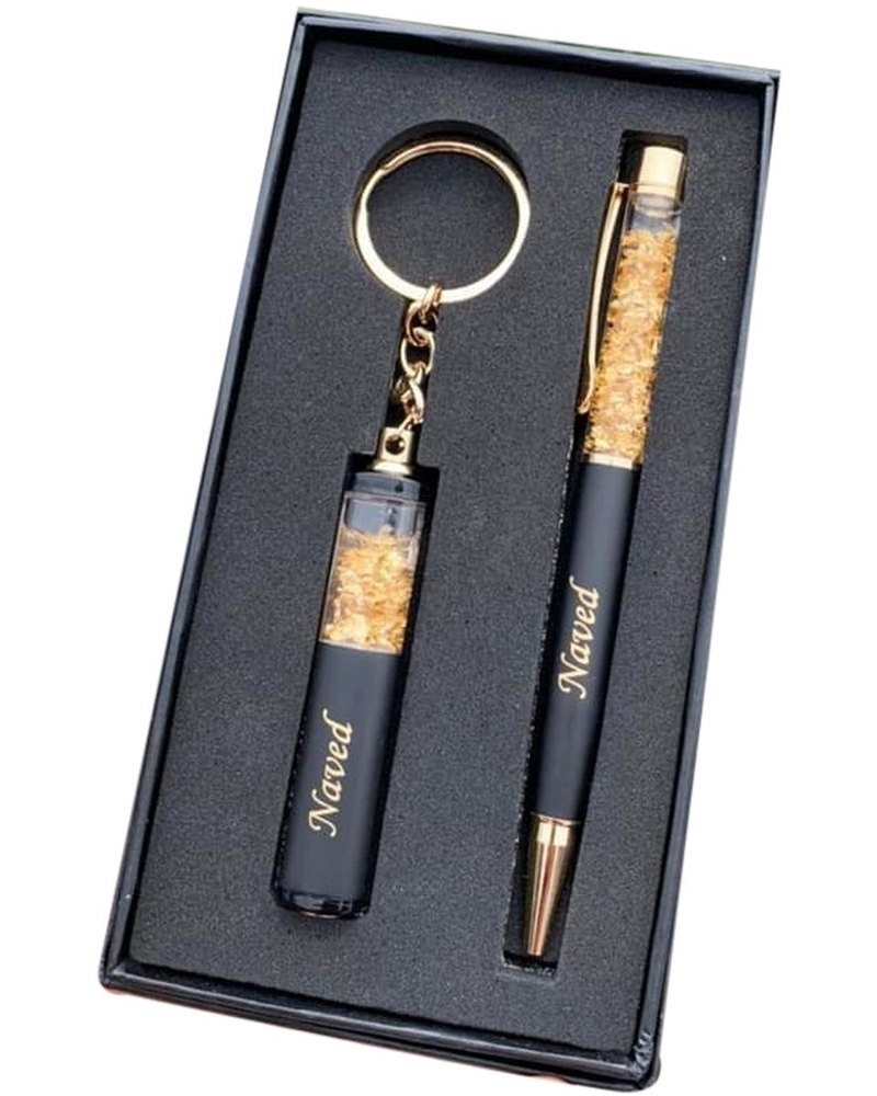 Gold Flake Pen and Keychain