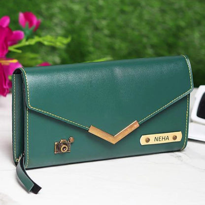 Personalized Ladies Clutch With Charm