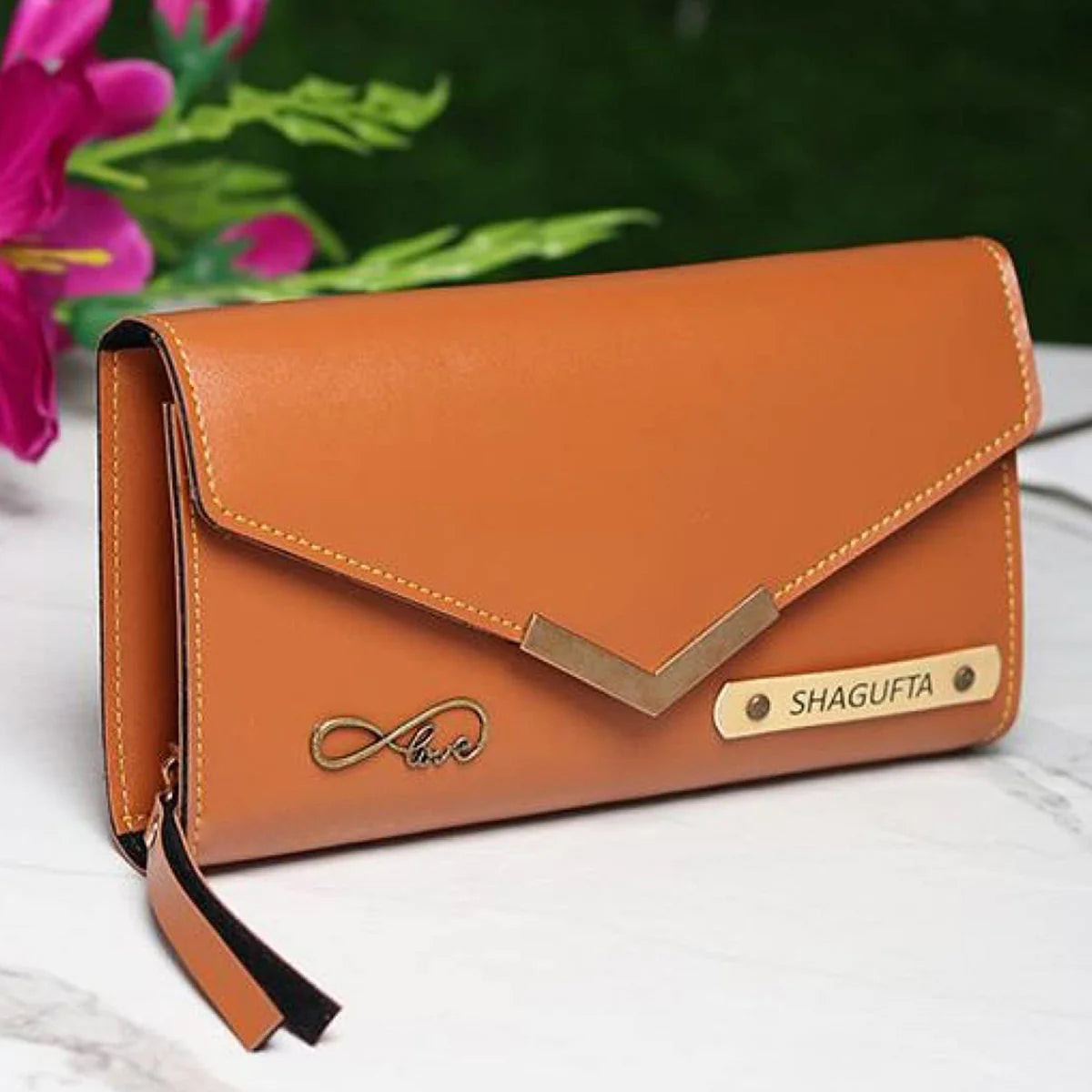 Personalized Ladies Clutch With Charm