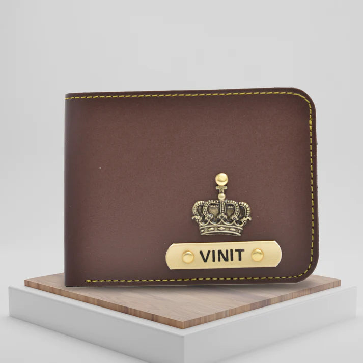 Personalized Men's Wallet With Name & Charm