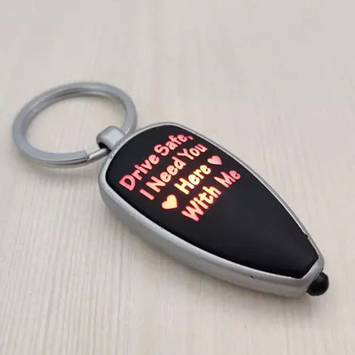 Drive Safe Multicolor LED Keychain