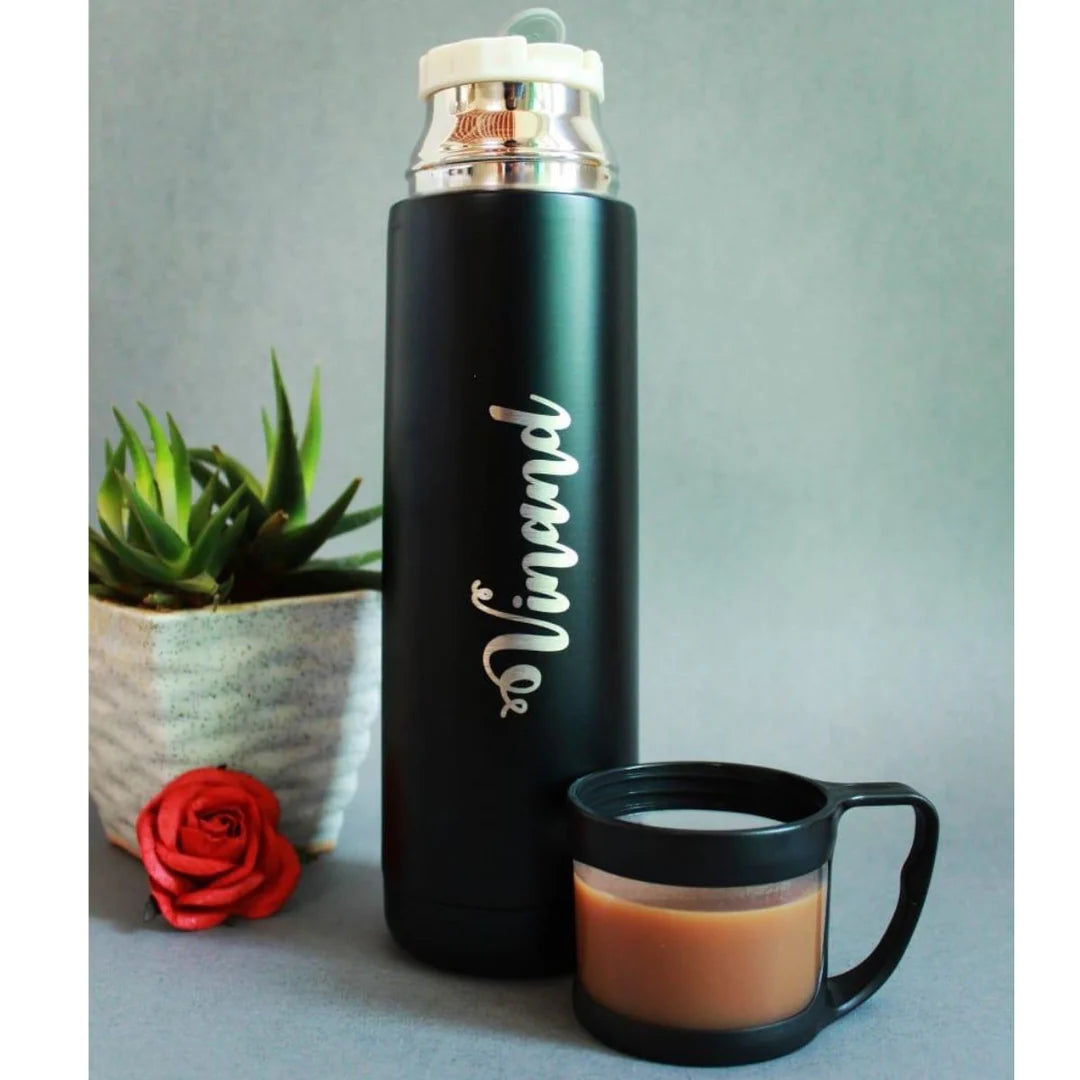 Personalized Vacuum Insulated Flask With Cup Lid