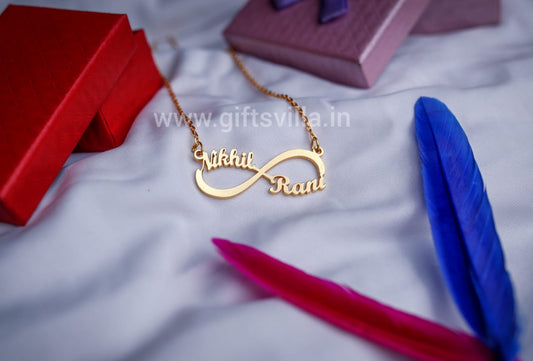 Infinity Couple Name Necklace