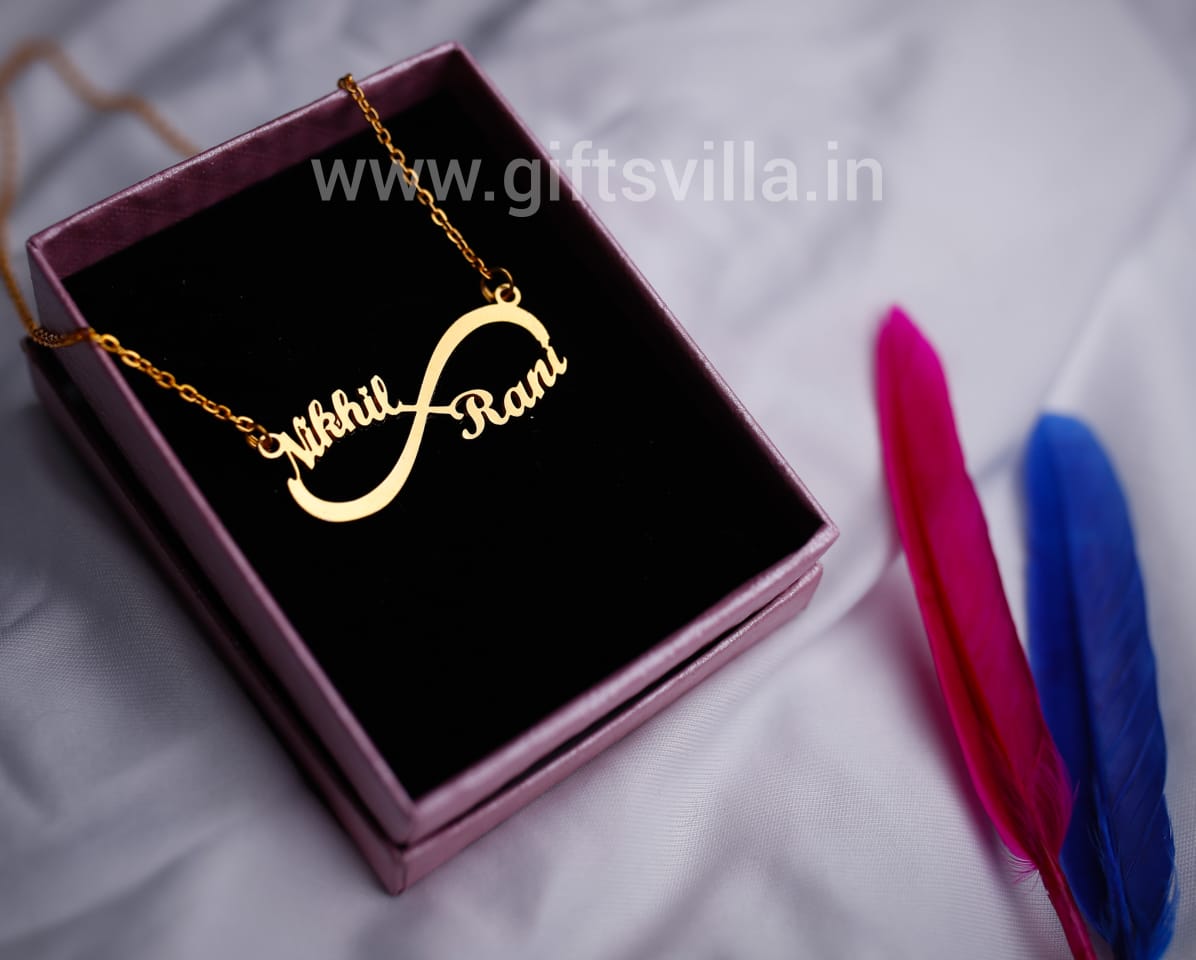 Infinity Couple Name Necklace