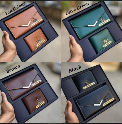 Customized Gents and Women Wallet couple combo