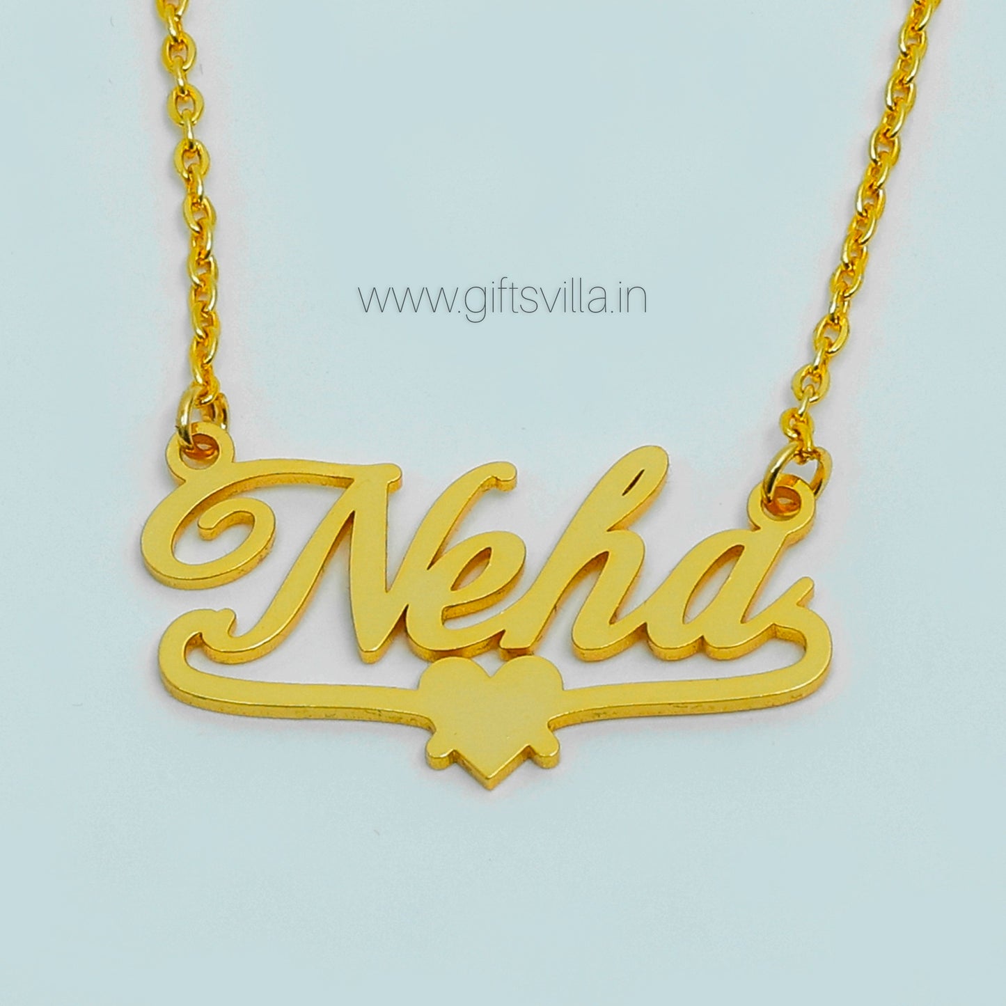 Bottom Heart Name Necklace