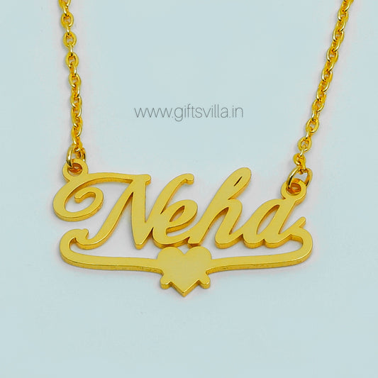 Bottom Heart Name Necklace