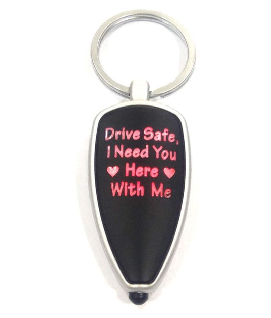 Drive Safe Multicolor LED Keychain