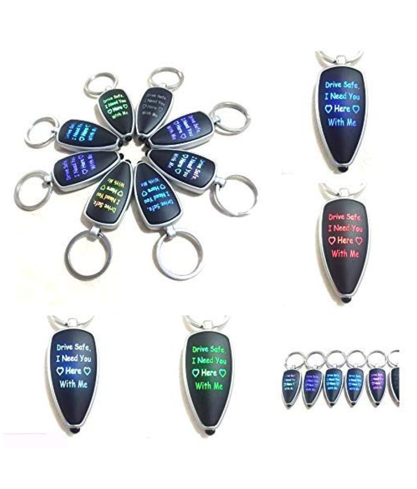 Drive Safe Multicolor LED Keychain