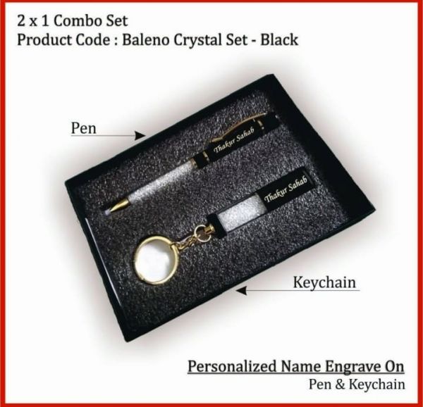 Personalized Crystal Pen With Keychain