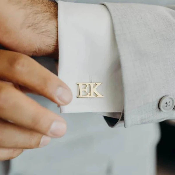 Personalized Initial Letter Cufflink For Men