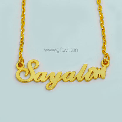 Sayali Name Locket Butterfly Name Necklace