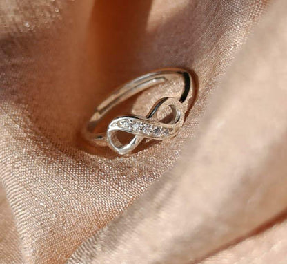 INFINITY ZIRCON STERLING SILVER RING